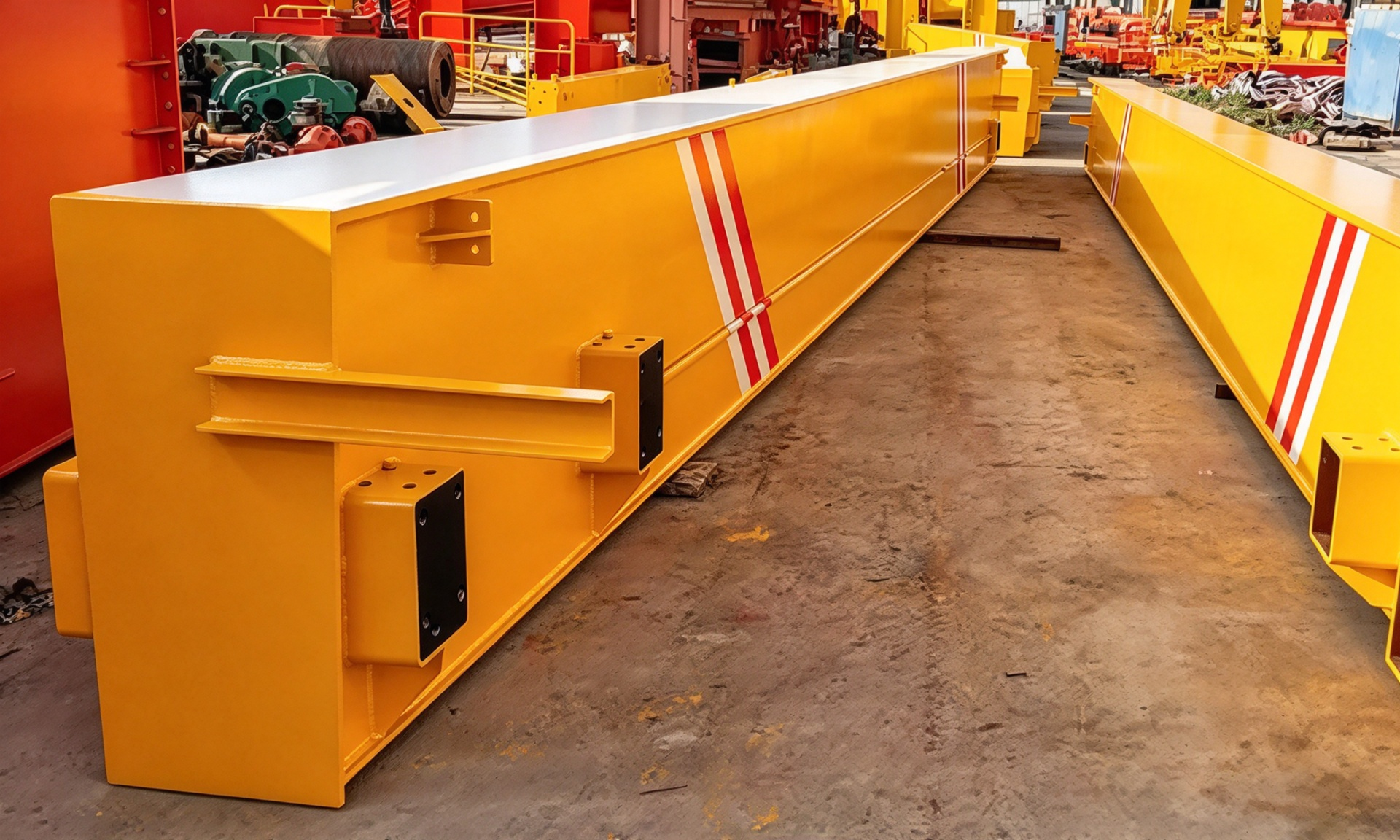 Single girder gantry crane main beam