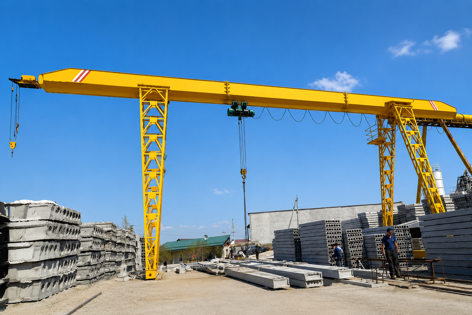 MH single girder gantry crane for indoor and outdoor material handling