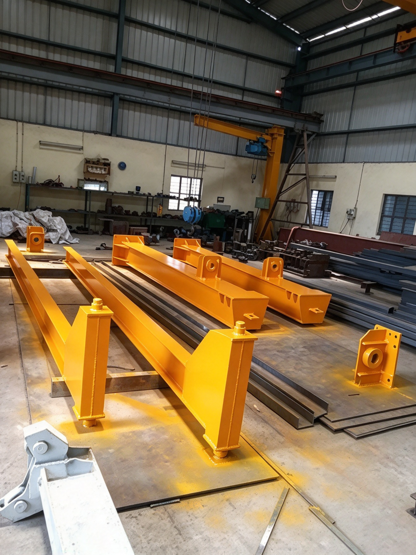 Free standing jib crane arm beam