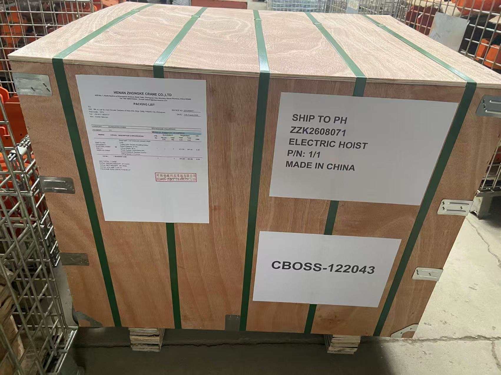 ZOKE electric chain hoist product photo 1